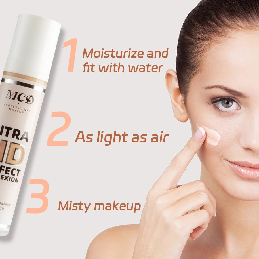 9 Shade Full Coverage Concealer Liquid Foundation  makeup high coverage  Base makeup  cushion Foundation cream  Natural Matte Beauty World Shop