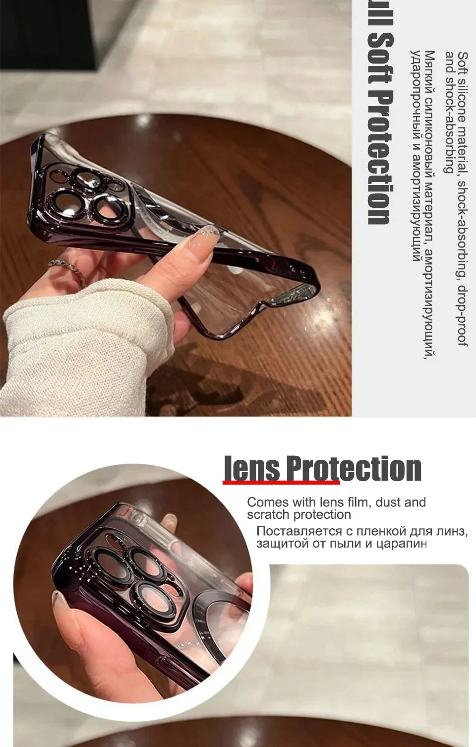 Plating Soft TPU Full Lens Protect Case for iPhone 13 14 12 11 15 Pro Max Plus Magsafe Magnetic Phone Case Wireless Charge Cover Beauty World Shop