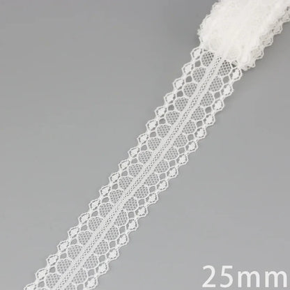 (5 yards/roll) white Lace ribbon fabric Webbing Decoration Lovely gift packing polyester Material Home Accessories Store