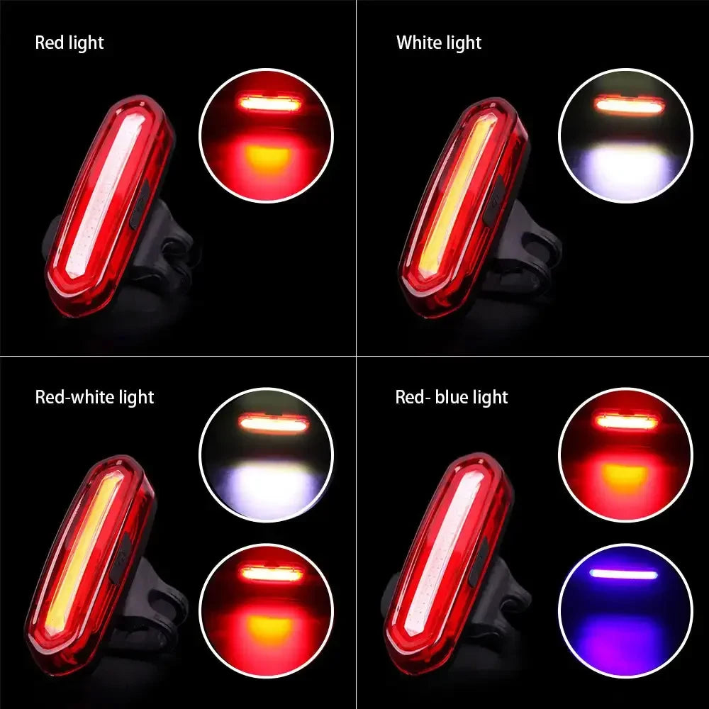 Bicycle Tail Light Night Cycling Outdoor USB Rechargeable MTB Road Bike Rear Lamp COB LED Cycling Bicycle Safety Warning Lights Beauty World Shop
