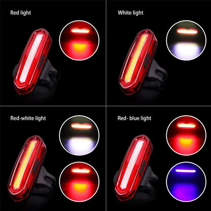 Bicycle Tail Light Night Cycling Outdoor USB Rechargeable MTB Road Bike Rear Lamp COB LED Cycling Bicycle Safety Warning Lights Beauty World Shop