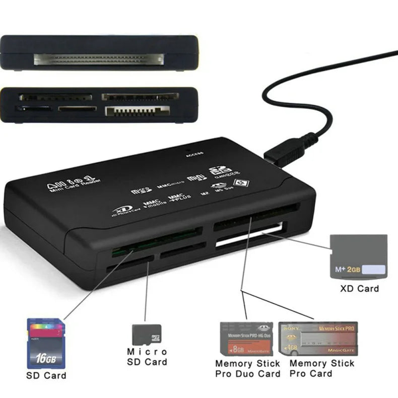 Usb 2.0 All In One Mini Memory Card Reader, Multifunctional Card Reader,, 480mbps, Tf, M2, Xd, Cf, Micro Sd Beauty World Shop