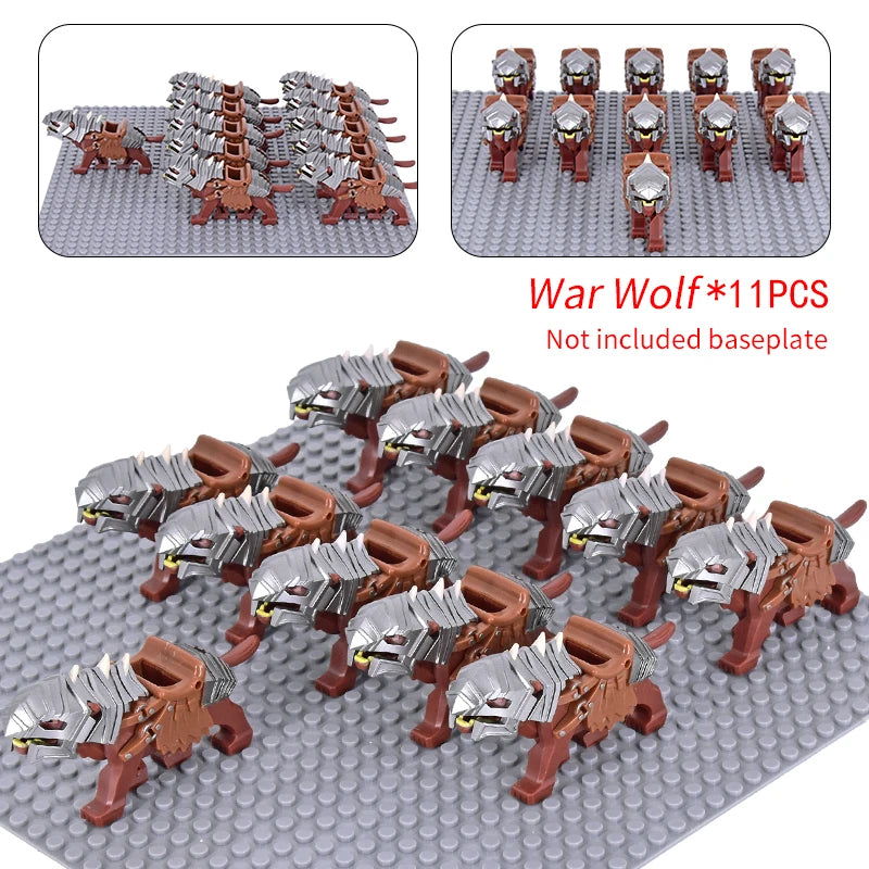 Medieval Military Sets Cavalry Figures War Horse Animals Building Blocks Parts Knight Weapons Accessories Toys for kids gifts Beauty World Shop