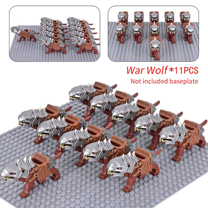 Medieval Military Sets Cavalry Figures War Horse Animals Building Blocks Parts Knight Weapons Accessories Toys for kids gifts Beauty World Shop