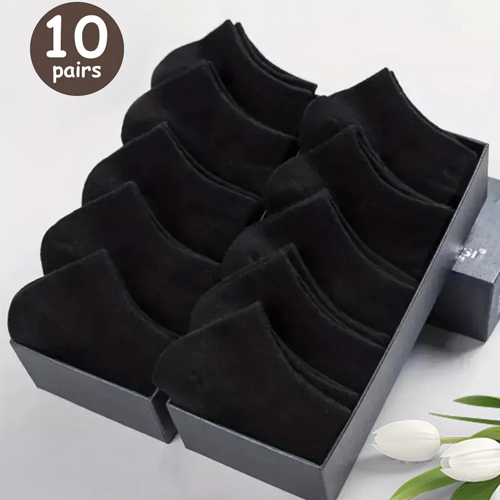 10/20/30/40/50 Pairs Of Breathable Deodorant Men's Low Cut Ankle Socks - Sweat Wicking And Comfortable Summer Wear Beauty World Shop