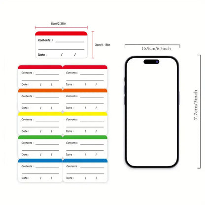 100/400 Pieces Colorful Refrigerator Labels Food Storage Labels Stickers for Food Containers Beauty World Shop
