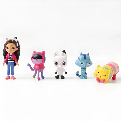 NEW 10pcs Anime Figure Toy Gab Smiling Car Cat Hug Dolls Mercat Cartoon Birthday Gift Beauty World Shop