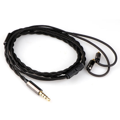 Tripowin Zombur 4N High Purity OFC Oxygen Free Cable HiFi IEM Cable with Mic Cotton Yarn Outer Layer for Audiophile Replacement