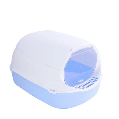 Kitty Sandbox Cat Litter Box Semi-enclosed Splashproof Cat Tray Cat Toilet Cleaning Basin Supplies Pet Toilet Kitten Tray Bedpan Beauty World Shop
