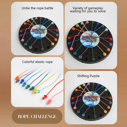 Twisted Rope Puzzle Game - Brainy Knots Untangling Challenge Board Game String Solution Central Lacing Toy Beauty World Shop