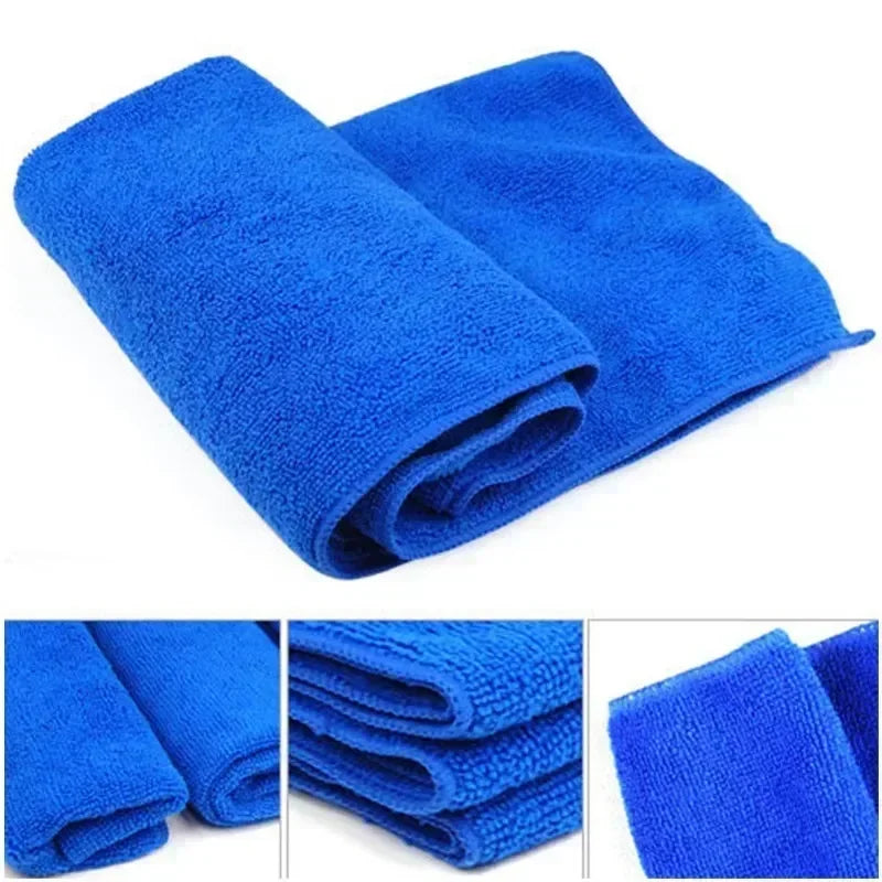 10Pcs Microfiber Towels Car Wash Drying Cloth Towel Household Cleaning Cloths Auto Detailing Polishing Cloth Home Clean Tools Beauty World Shop