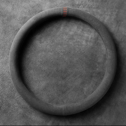 Car Steering Wheel Covers Cowhide Suede Steering Wheel Cover Wrap Universal 37-38cm Breathable Steering Covers Car Accessories Beauty World Shop
