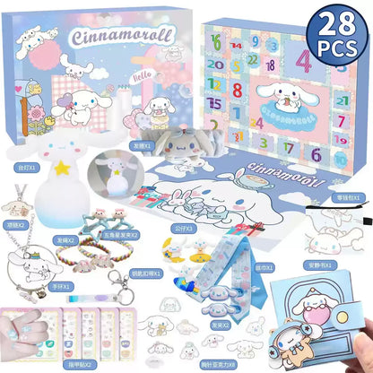 Cute Kuromi Cinnamoroll Melody Christmas Advent Calendar Kawaii Random Figure Ornament Anime Cartoon Keychain Kids Toy Gift Beauty World Shop