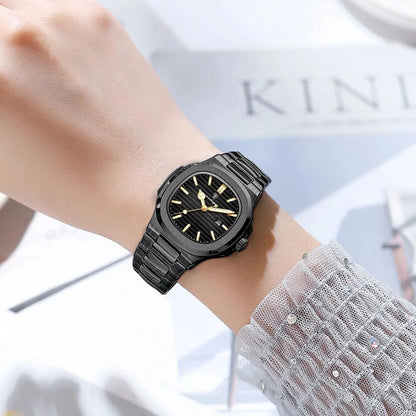POEDAGAR Trendy Women’s Wristwatch Stainless Steel Date Quartz Ladies Watch Waterproof Luminous Original Watches For Woman Reloj Beauty World Shop