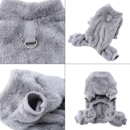 Winter Warm Pet Clothes Soft Flannel Dog Jumpsuit Puppy Cats Four Legs Jacket Coat for Small Medium Dogs Chihuahua Yorkie Outfit Beauty World Shop