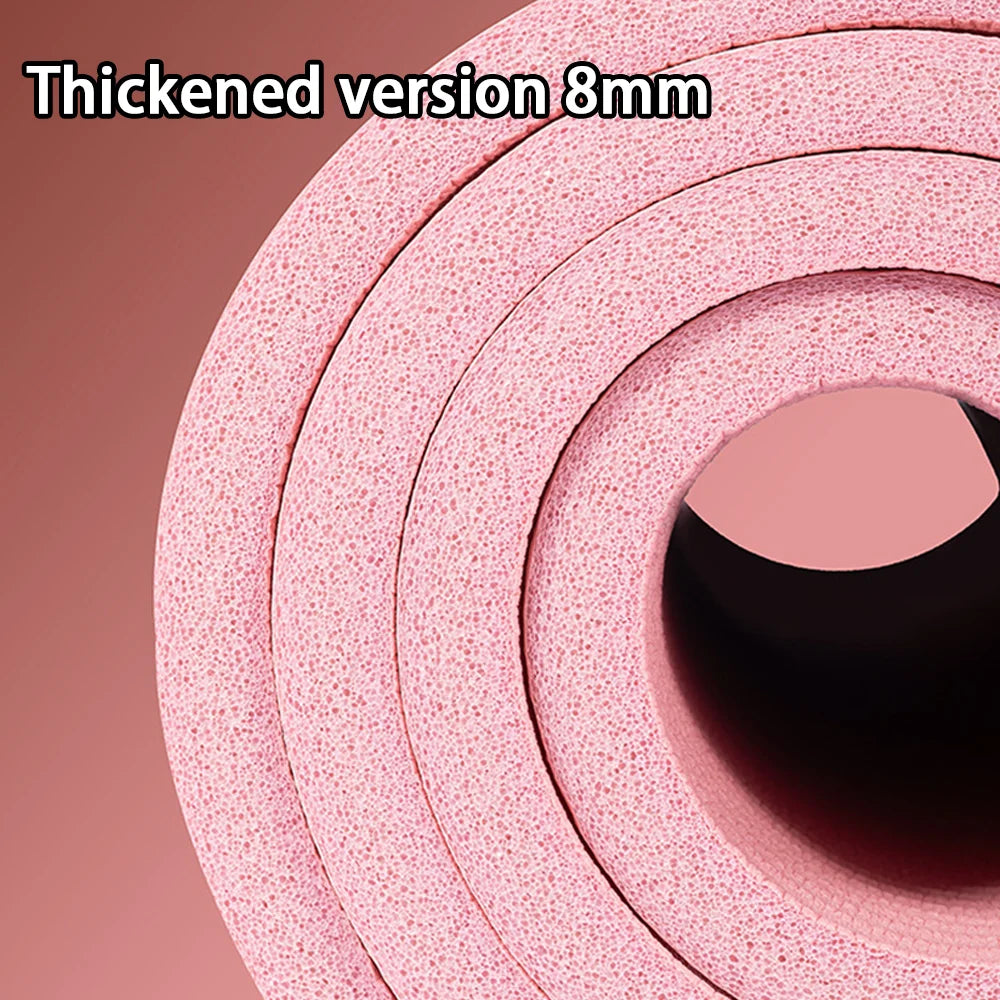8mm NBR yoga mat anti slip thickened style for beginners, home yoga mat for sports, dance, fitness floor mat equipment Beauty World Shop