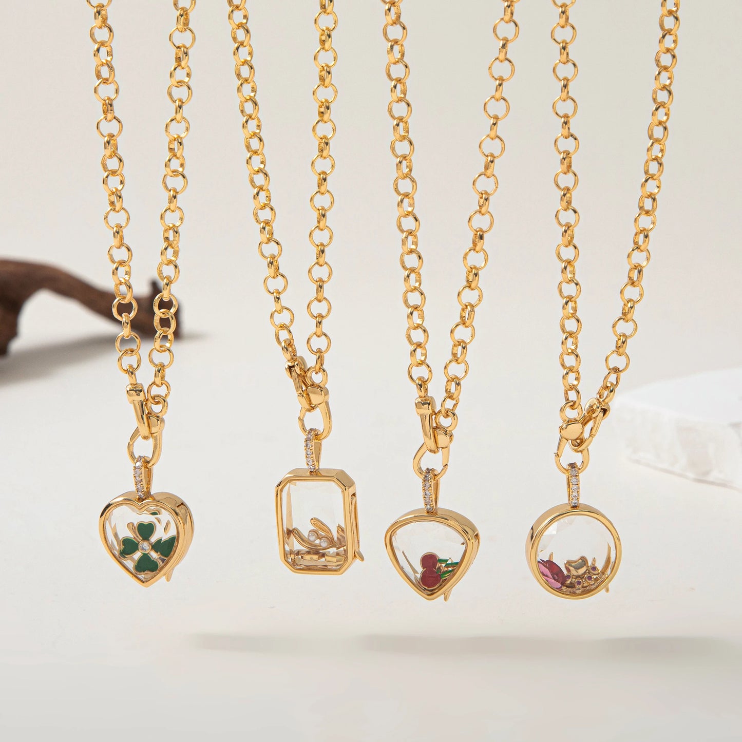 Heart of the Ocean can be opened necklace, water droplet pendant, niche cute small object, collarbone chain, color preservation Beauty World Shop