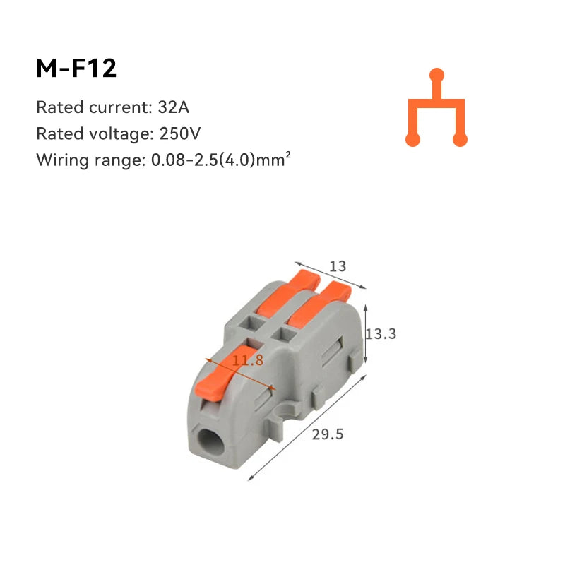 10/30/50 PCS Mini Fast Wiring Cable Connectors Universal Compact Splitter Electrical Conductors Push-in Home Terminal Block Beauty World Shop