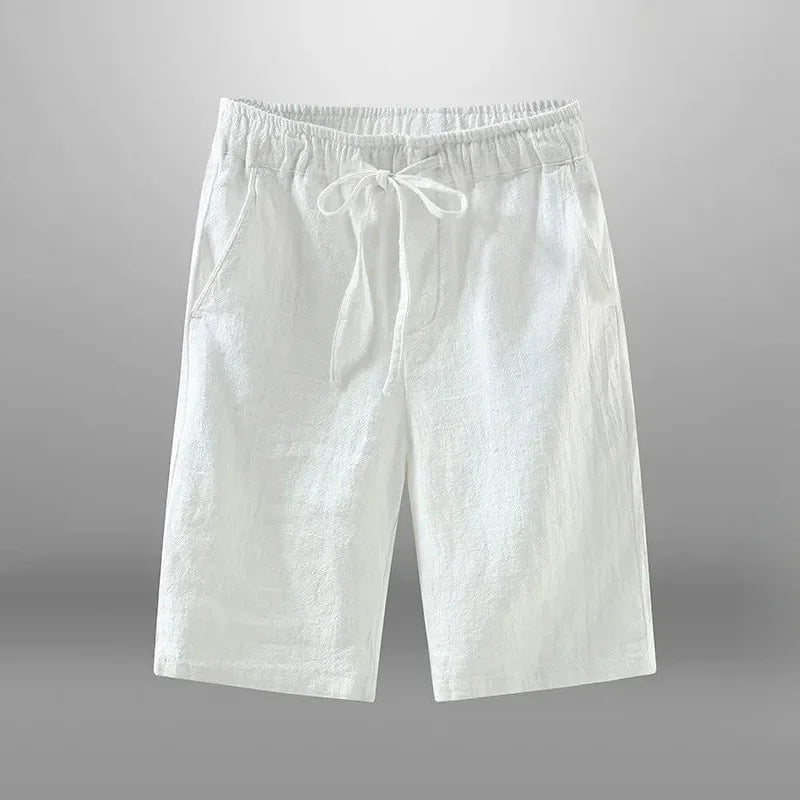 Men Shorts for Men Cotton Linen Casual Breathable Beach Shorts Men's Short Sweatpants Vacation Gym Basketball Beauty World Shop