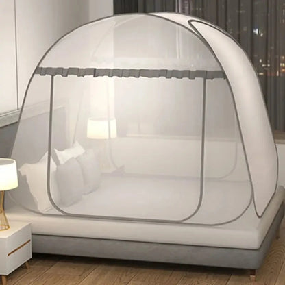 Simple Yurt Mosquito Net Portable Camping Tent Single Double Bed Canopy For Adult Foldable Bunk Mesh Net Breathable Mosquito Net Beauty World Shop