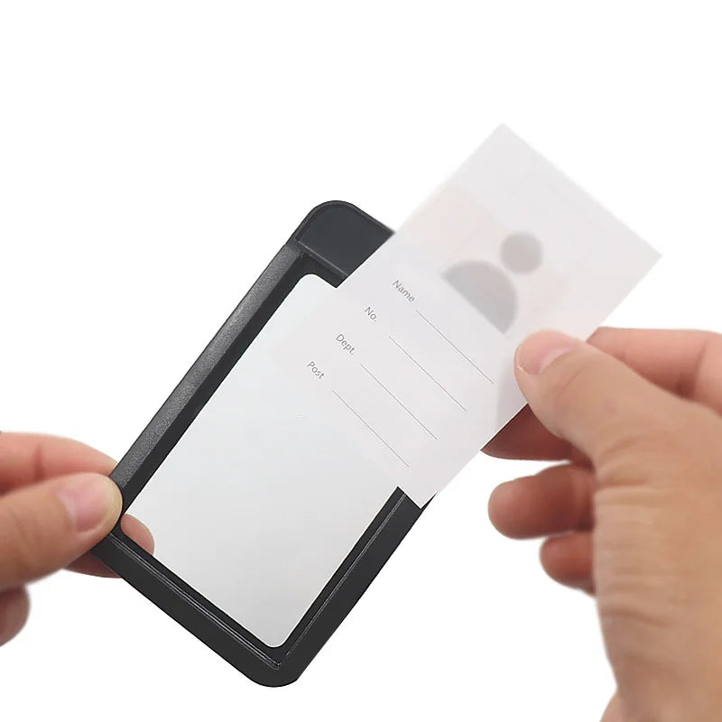 3 pieces/1 piece - High end retractable black work card holder, student meal card holder Beauty World Shop