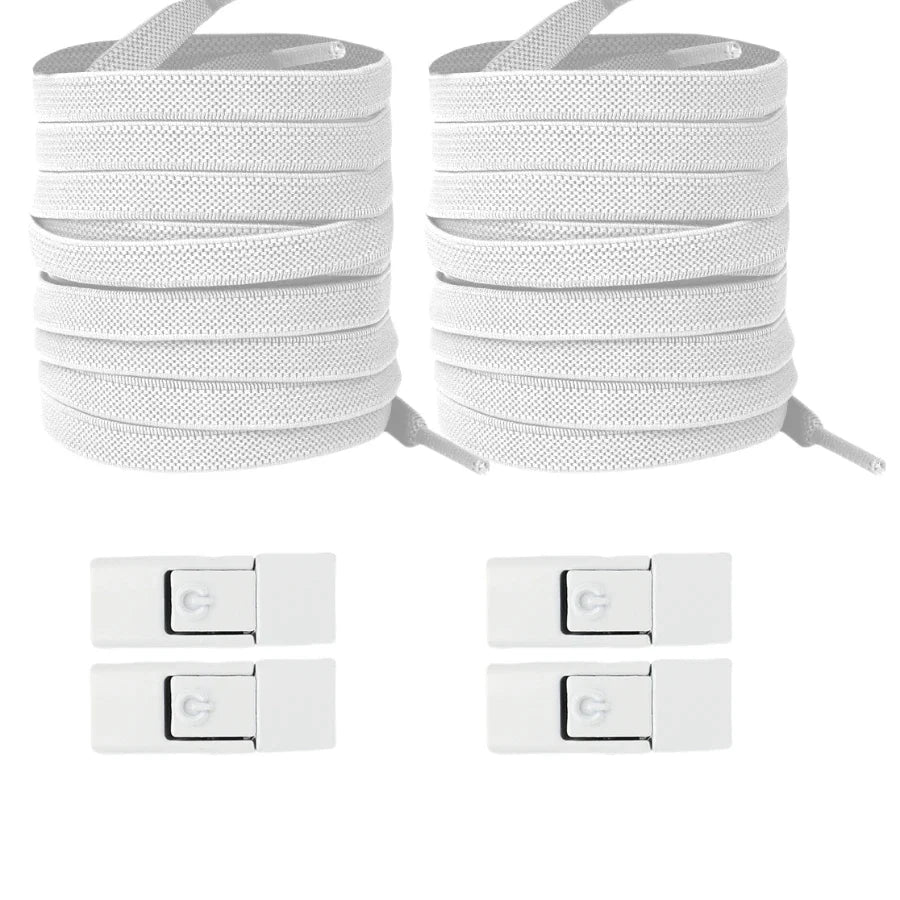 New Without Ties Elastic Laces No Tie Shoe Laces Press Lock Shoelaces Sneaker Kids Adult 8MM Widened Flat Shoelace for Shoes Beauty World Shop