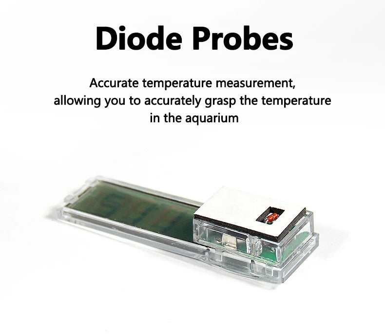 1pc Aquarium Thermometer 3D Digital LED Electronic Fish Tank Temperature Fish Turtle Temp Meter Aquarium Decoration Beauty World Shop