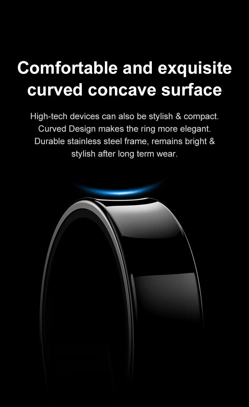 R09 Smart Ring Men Women with Charging Case,Heart Rate Blood Oxygen,Skin Temperature Monitor,5ATM Waterproof For Android iOS Beauty World Shop