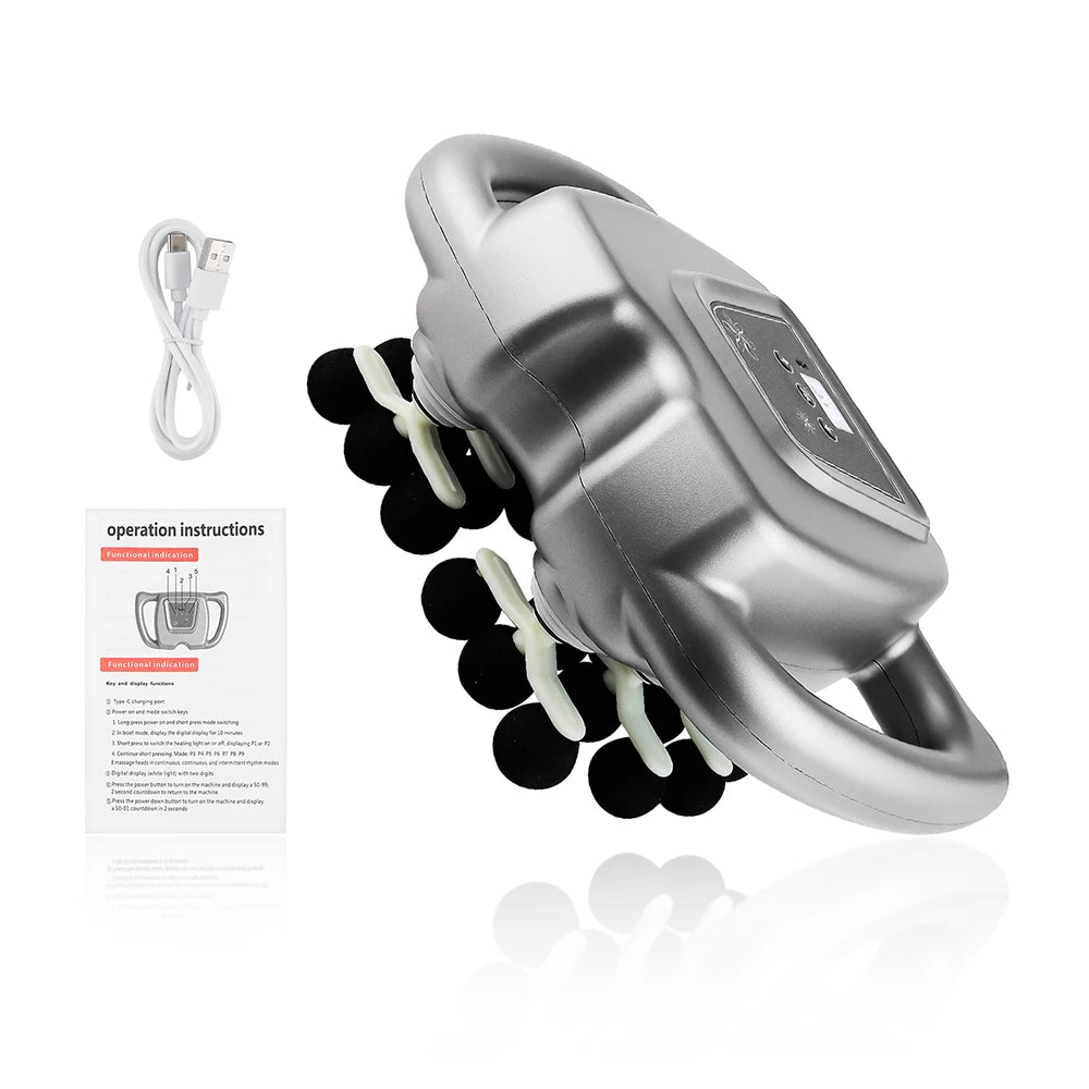 42-Heads Fascia Gun High-Frequency Vibration Body Massage Gun Back and Waist Massager Neck Shoulder Massager Muscle masajeador Beauty World Shop