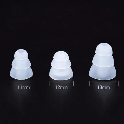 Three layers Silicone In-Ear Earphone Headset Earbud Bud Tips Earbuds eartips Earplug 6pcs/3pair