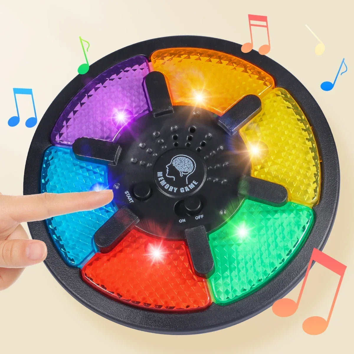 Memory Game Machine Handheld Electronic Memory Game with Light and Sound Puzzles Creative Interactive Game Toys Memory Training Beauty Fashion