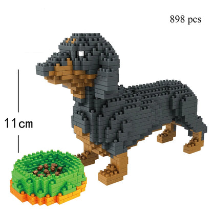 KNEW BUILT Dog Model Mini Building Block Toys Set for Kid Boy Girls Adult Beginner Teddy Hughes Corgi Collie Pet Style Bricks Beauty World Shop
