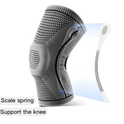 1PC Silicone Knee Pads Strap Patella Medial Support Meniscus Compression Knee Braces for Running Sport Knee Protection Beauty World Shop