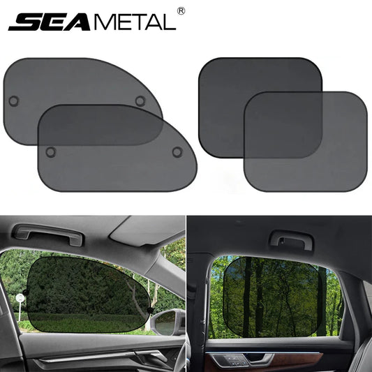 SEAMETAL Car Sun Shade Side Window Curtain Front Rear Window Sunshade Summer UV Blocking Suction Cup Car Sun Protection Curtains Beauty World Shop