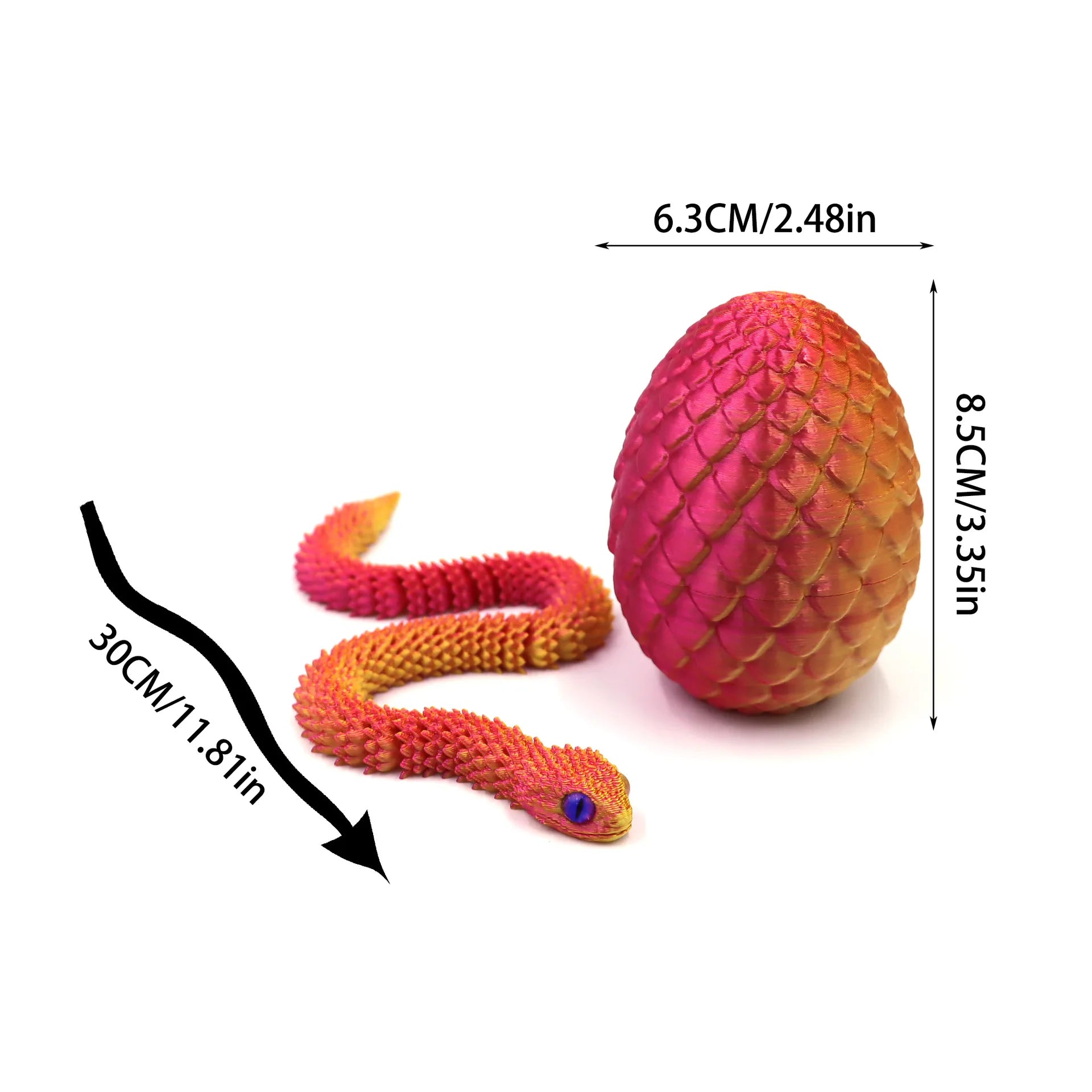 3d Printed Toys Home Decoration Desktop Decorations Anime Figures Articulating Home Decor Items 3D Printing Snake Eggs Rotating Beauty World Shop