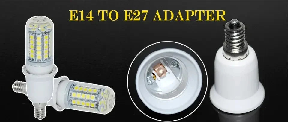 E14 to E27 Lamp Holder Converter Bulb Socket Lamp Base Adapter Plug Extender Sockets for Corn Light Bulbs Spotlight AC 110V-220V Beauty Trend Shop