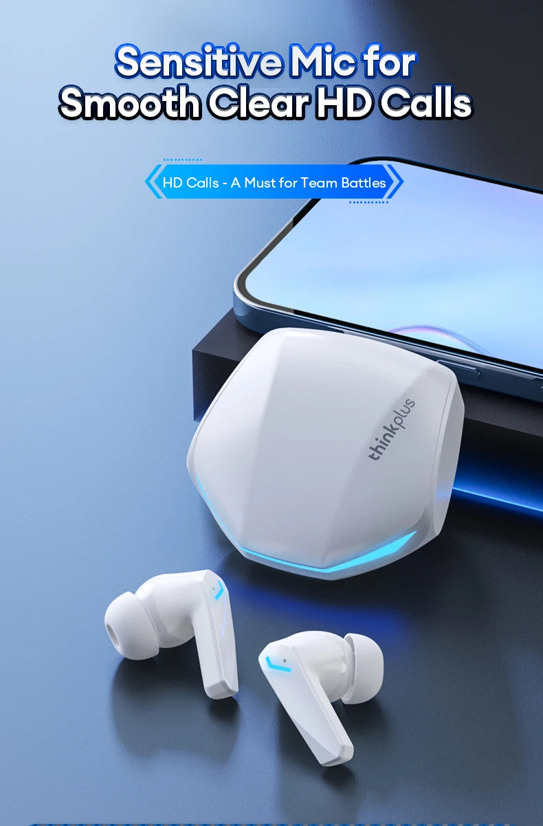 Choice Lenovo GM2 Pro Wireless Bluetooth 5.3 Earphones Gaming Low Latency Dual Mode Music Earbuds Sports In-Ear Headset With Mic Beauty World Shop