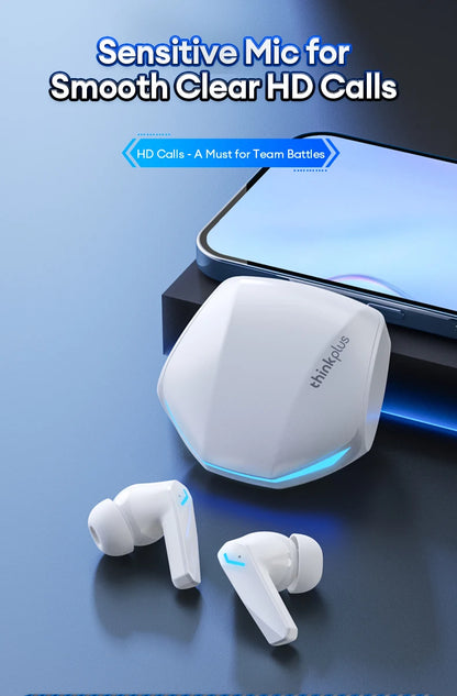 Choice Lenovo GM2 Pro Wireless Bluetooth 5.3 Earphones Gaming Low Latency Dual Mode Music Earbuds Sports In-Ear Headset With Mic Beauty World Shop