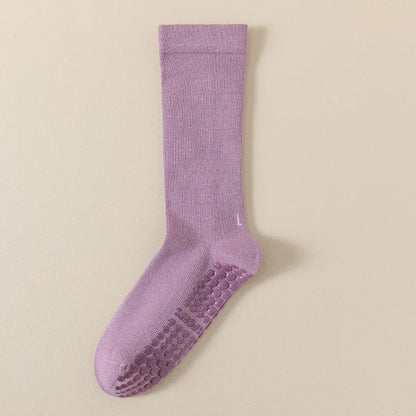 Professional Yoga Socks Women Silicone Non-slip Solid Color Pilates Socks Cotton Breathable Floor Gym Fitness Dance Sports Socks Beauty World Shop