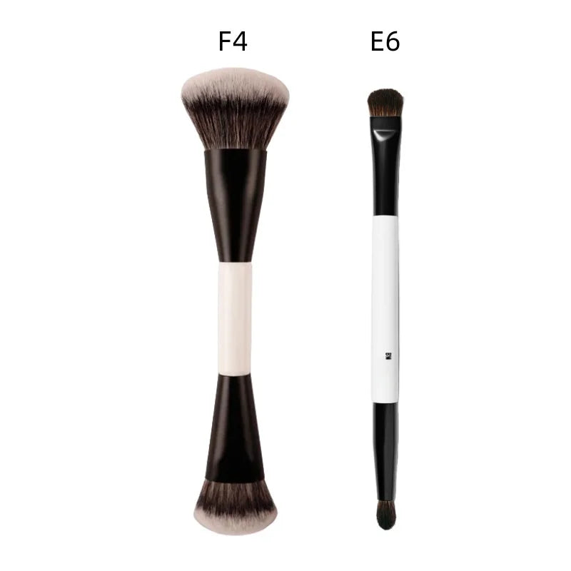 F4 Dual-Ended Foundation Face Brush Double-ended Powder Blush Contour and Eyeshadow Concealer Makeup Brushes Beauty World Shop