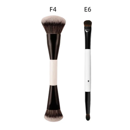 F4 Dual-Ended Foundation Face Brush Double-ended Powder Blush Contour and Eyeshadow Concealer Makeup Brushes Beauty World Shop