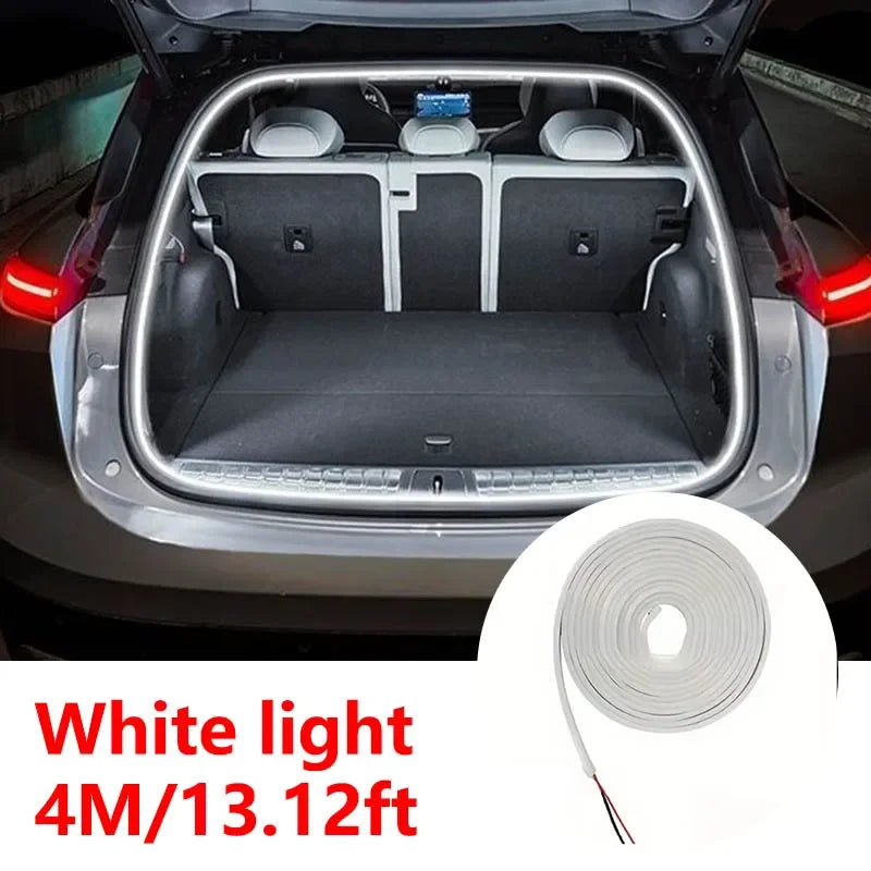 Car high brightness trunk lighting ambient light interior decoration LED wiring free automatic sensing tailgate light strip Beauty World Shop
