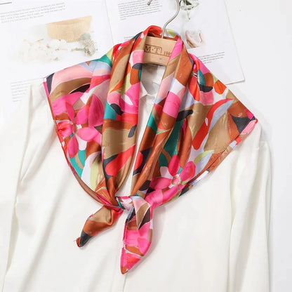 2025 New Fashion Luxury Printed Square Shawl Women 70x70cm Pashmina Silk Scarf Neck Headband Bandana Beauty World Shop