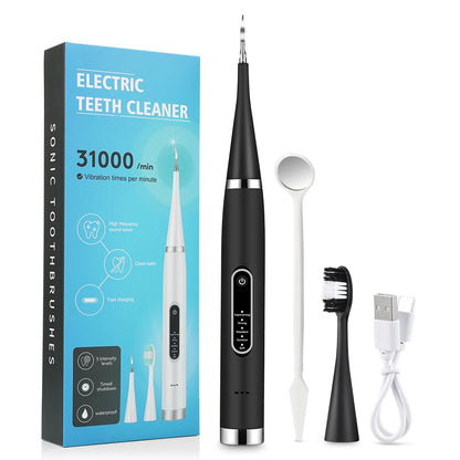 Electric Teeth Whitening Dental Calculus Scaler Plaque Coffee Stain Tartar Removal High Frequency Sonic Toothbrush Teeth Cleaner Beauty World Shop