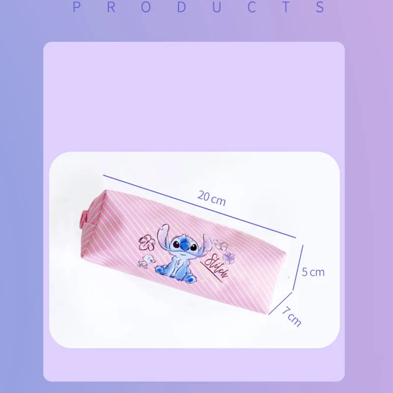 New Disney Stitch Anime Pencil Case Stitch Print Pen Bag Cartoon Students Storage Bag Stationery kids Toy Christmars Gift Beauty World Shop