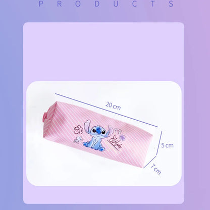 New Disney Stitch Anime Pencil Case Stitch Print Pen Bag Cartoon Students Storage Bag Stationery kids Toy Christmars Gift Beauty World Shop