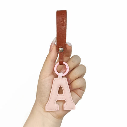 Creative PU Leather 26 Letter Keychains Fashion Alphabet Keyrings Handbag Ornaments Pendant Car Key Holder Accessories Gifts Beauty World Shop