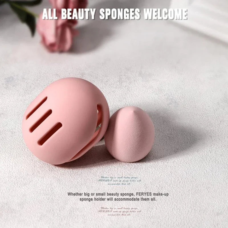 1PC Makeup Sponge Holder Eco-Friendly Silicone Multi-hole Beauty Sponge Storage Case Travel Protable Cosmetic Puff Holder Box Beauty World Shop
