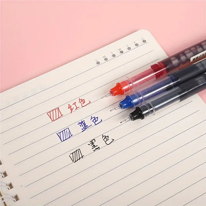 10Pcs/set High Quality Needle Type Gel Pens Straight Liquid Ballpoint Pen Kawaii Stationery School Office Supplies Writing Beauty World Shop