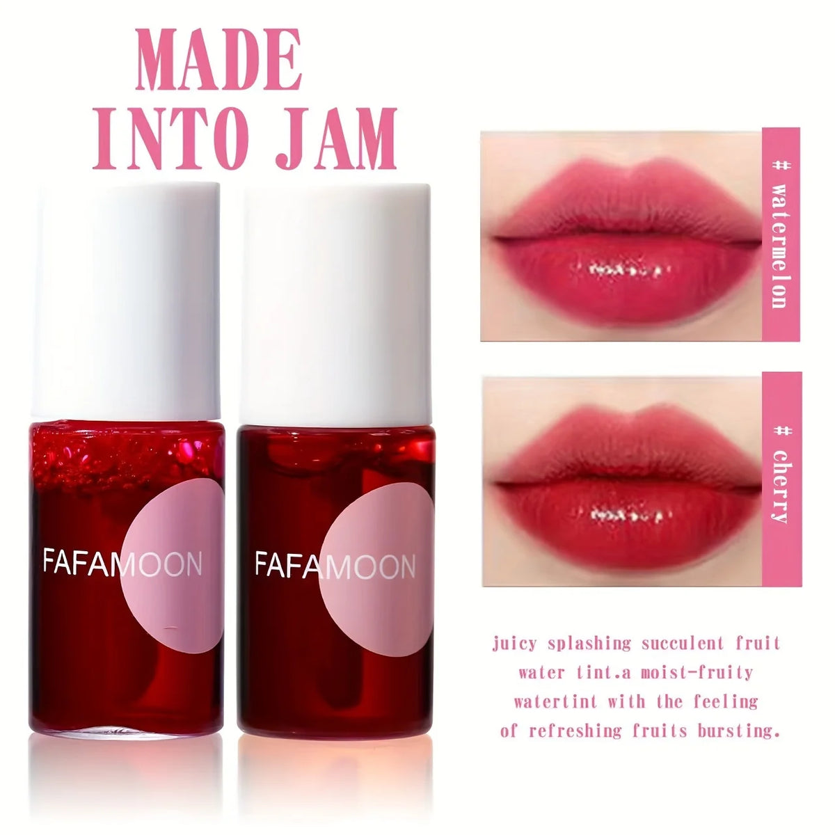 4 Color Fruity Lip Tint Water Gloss Tint, Moisturizing Waterproof Liquid Lipstick, Non-Stick, High Pigment, Long-Lasting Colors Beauty World Shop